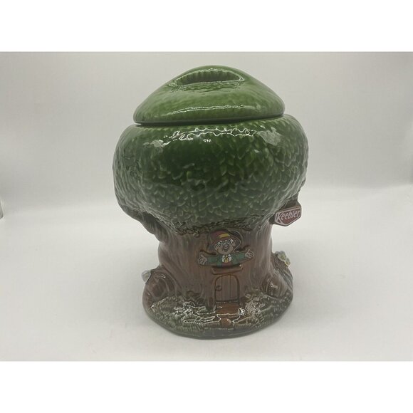 Keebler Vintage 1980's Elf Treehouse Cookie Snack Treat Jar Kitchen Collectible - Picture 16 of 16